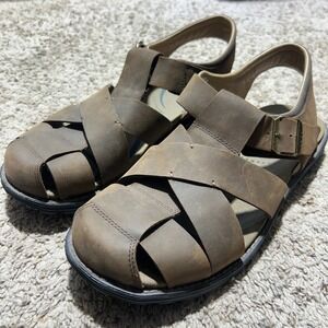 Abeo B.I.O.system MN14 Mens Brown Leather Fisherman Sandals Orthotic Support 14